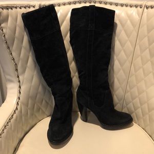 Kors Michael Kors black tall suede boots